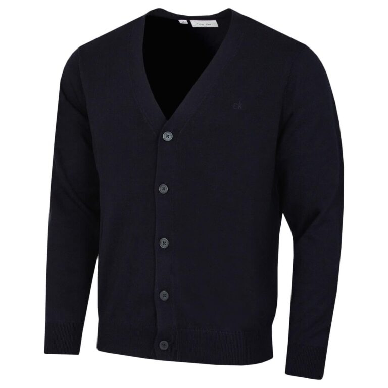 Calvin Klein Cardigan Uomo Scollo a V con Bottoni Morbido Classico