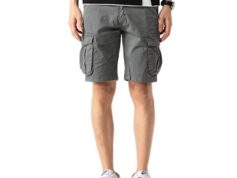 Tony Backer Pantaloncini Cargo Uomo Vintage Cotone Multi-Tasca