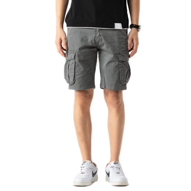 Tony Backer Pantaloncini Cargo Uomo Vintage Cotone Multi-Tasca