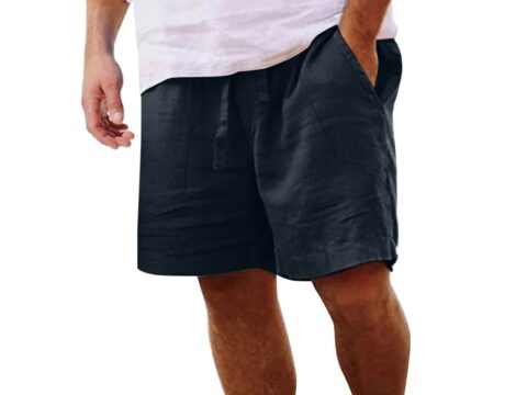 RYTEJFES Shorts Uomo Estivi Lino e Cotone, Leggeri e Casual