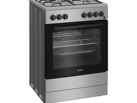 Indesit I6G3PMS Cucina a gas 60 cm, 4 fuochi e forno elettrico con grill