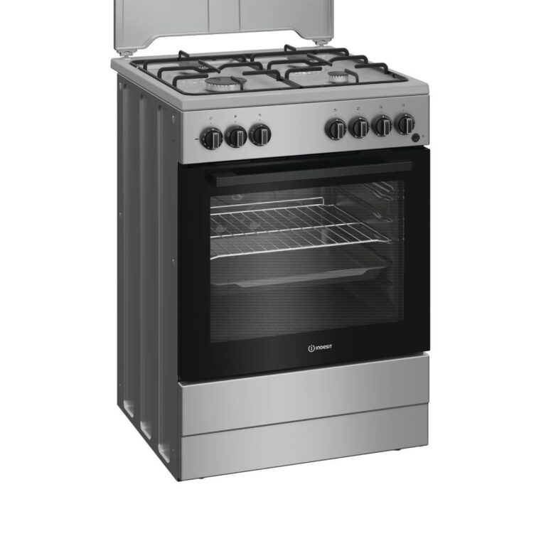 Indesit I6G3PMS Cucina a gas 60 cm, 4 fuochi e forno elettrico con grill