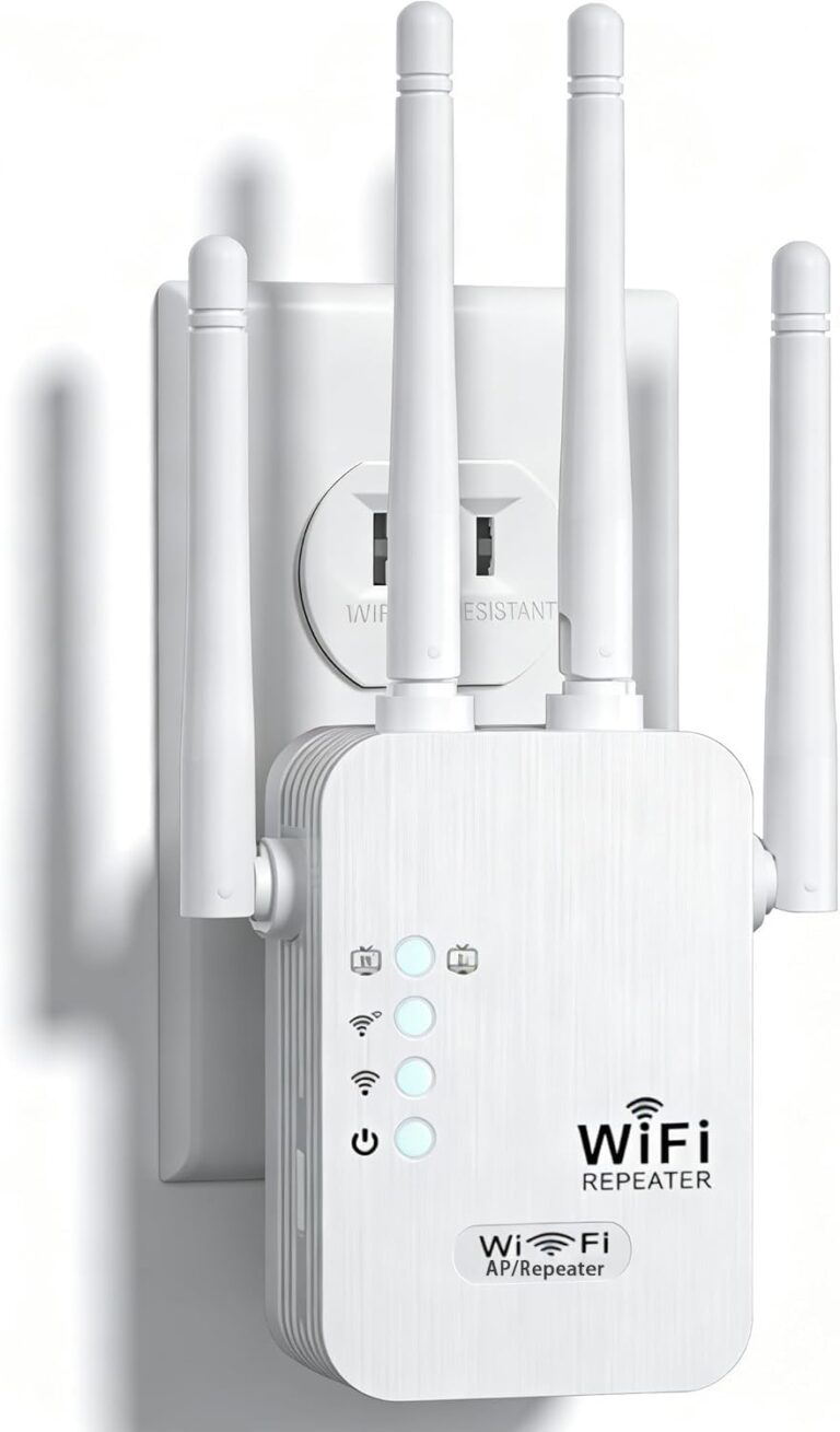 Ripetitore WiFi Dual Band 1200 Mbps con 4 Antenne e Porta Gigabit