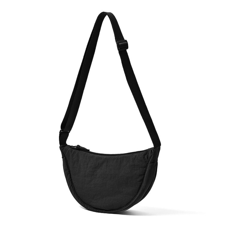ANYWN Borsa a Tracolla Mezzaluna Donna Tinta Unita