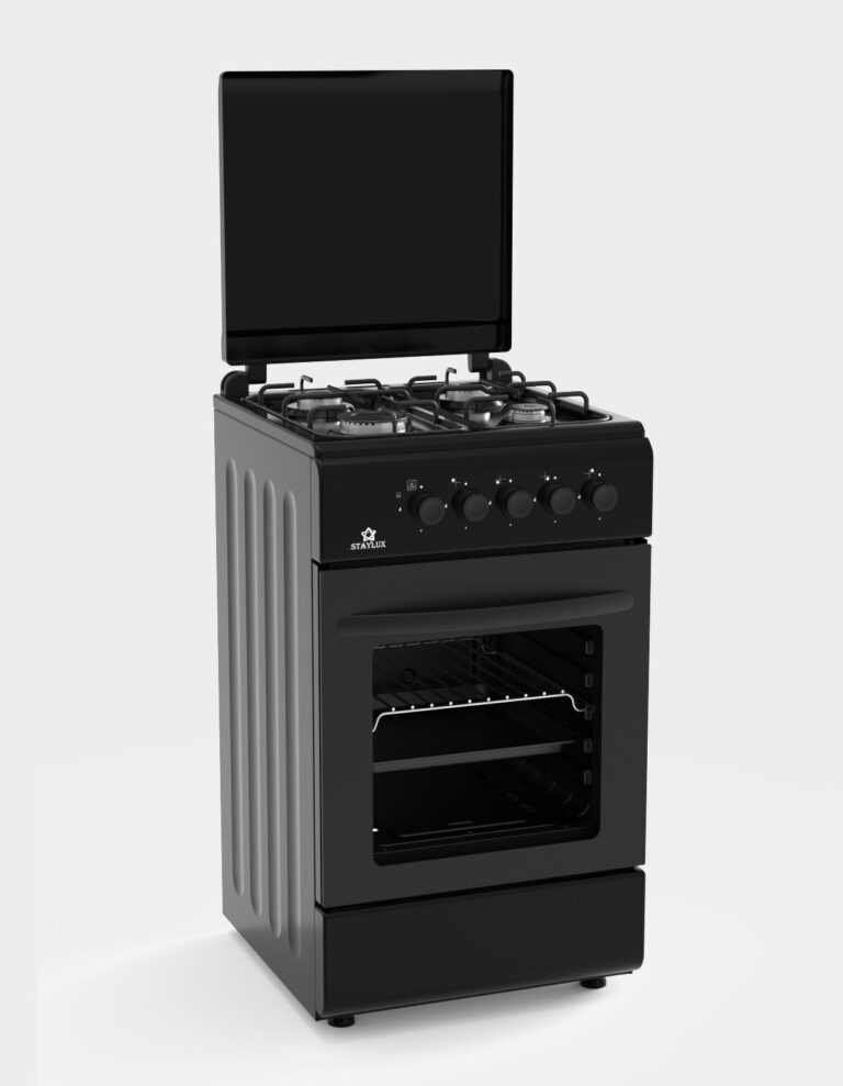Cucina Compatta a Gas con Forno 4 Fuochi 50x50 cm con Coperchio