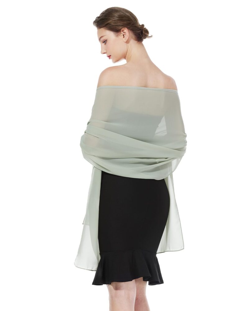 BEAUTELICATE Scialle Stola Donna in Chiffon per Cerimonia e Sposa