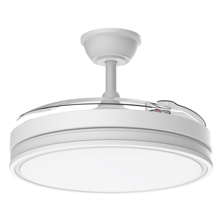 Airwit Ventilatore da Soffitto 106cm con Luce LED e Pale Retrattili, Motore DC