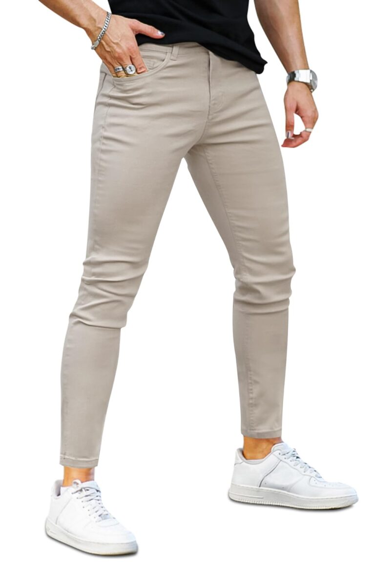Gingtto Jeans Skinny Uomo Super Elasticizzati Slim Fit