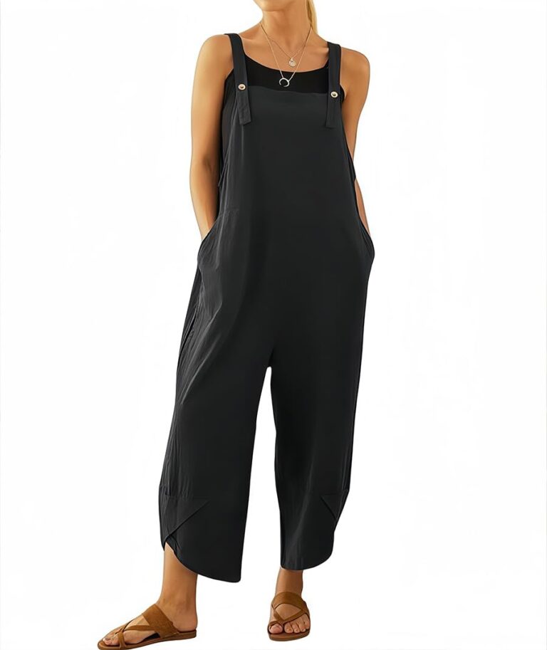 DURINM Salopette Donna Oversize Baggy con Tasche