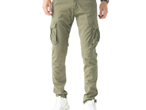 TONY BACKER Pantaloni Uomo Multitasche in Cotone Stretch Casual
