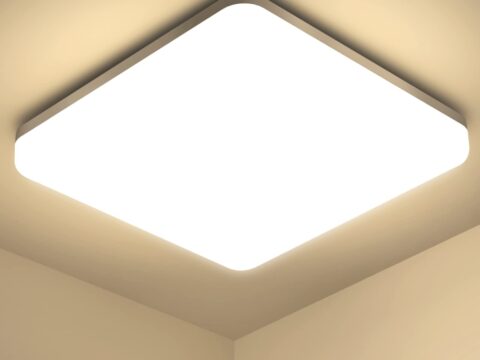 Plafoniera LED Quadrata da Soffitto 20W 4000K IP44 per Bagno e Cucina