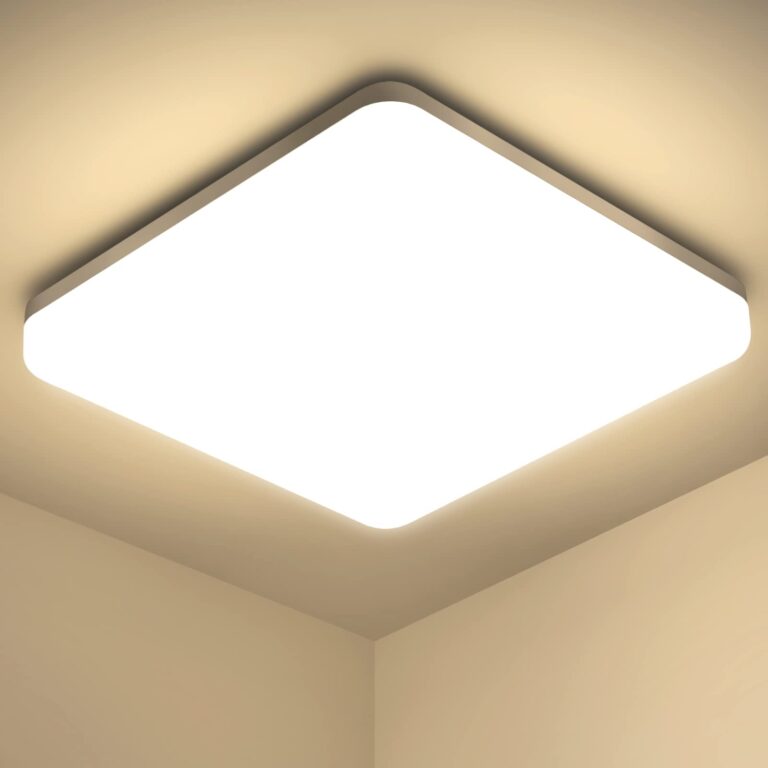 Plafoniera LED Quadrata da Soffitto 20W 4000K IP44 per Bagno e Cucina