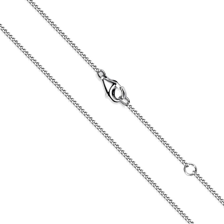 OSTAN Catena Argento 925 Donna Maglia Cuban 1,4 mm
