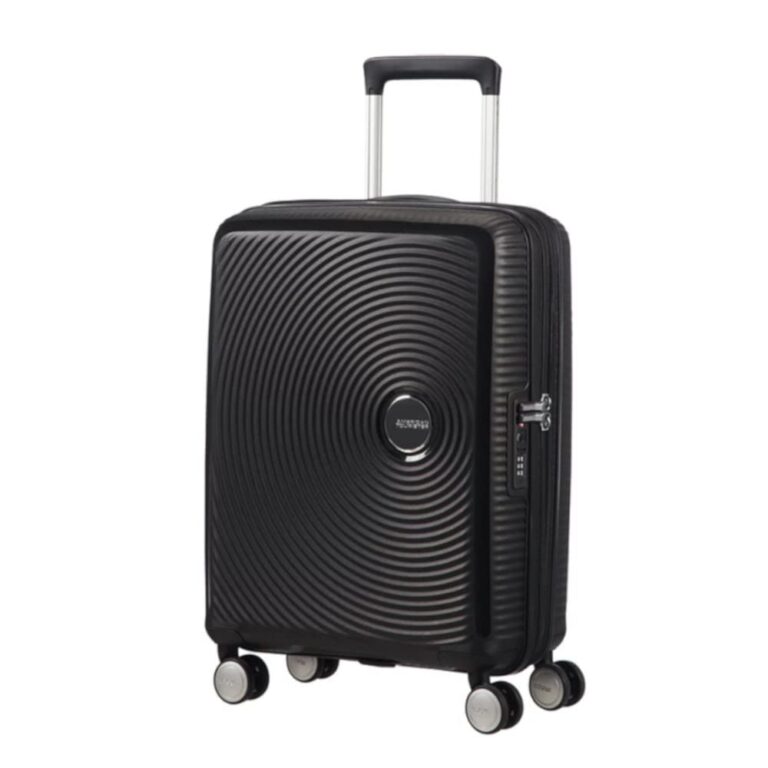 American Tourister Soundbox - Trolley S Espandibile Bagaglio a Mano, 55 cm, 35.5/41 L, Nero (Bass Black)