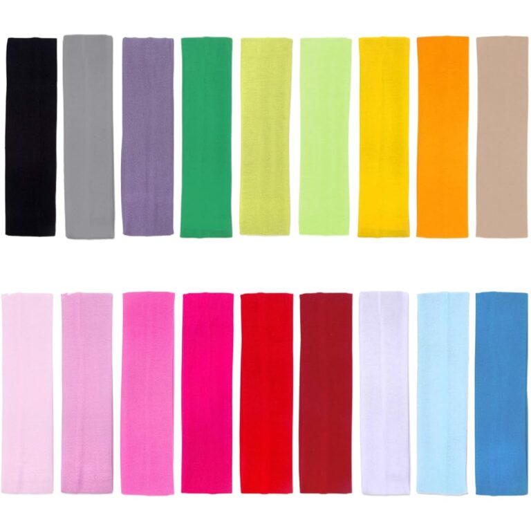 LYITZW Fasce Capelli in Cotone 18 Pezzi Larghe Elastiche per Yoga
