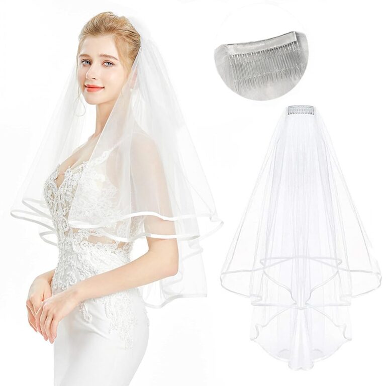 YOFASEN Velo da Sposa 2 Strati con Pettine in Tulle