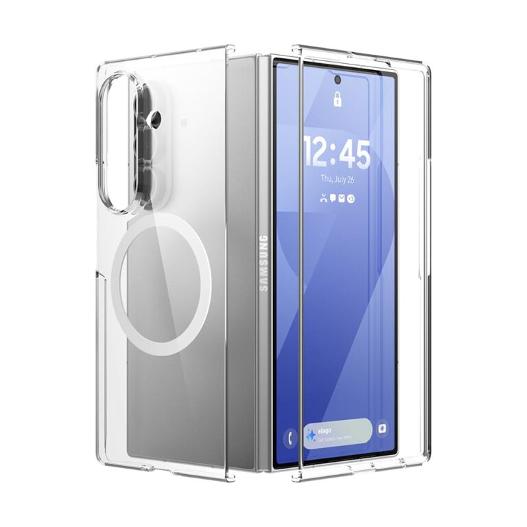 elago Custodia Trasparente Magnetica Compatibile con Samsung Galaxy Z Fold 7 — Compatibile con Caricatore MagSafe, Potente...