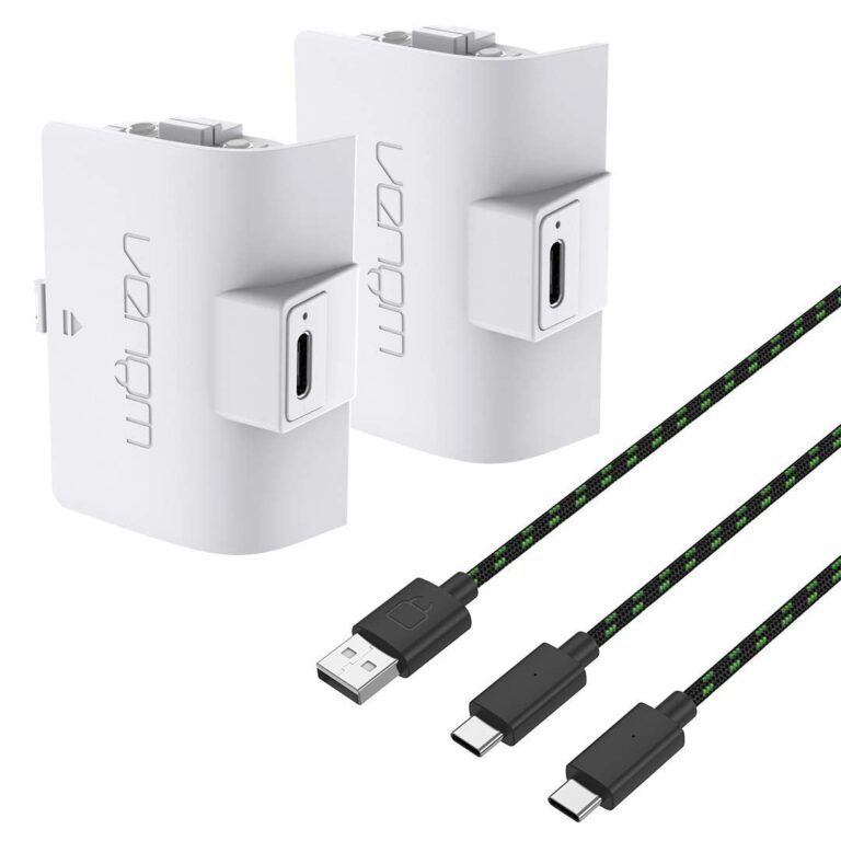 Venom batterie ricaricabili 1100mAh twin pack bianche per Xbox