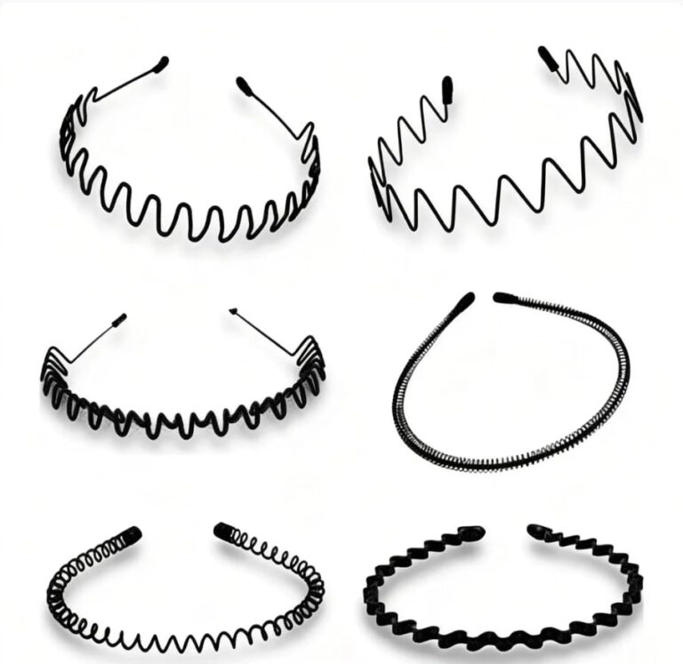 Cerchietti Capelli Uomo in Metallo Antiscivolo (6 pezzi)