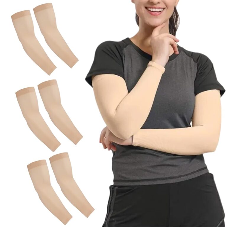 Manicotti color carne anti-UV – 3 paia, protezione solare e copertura tatuaggi