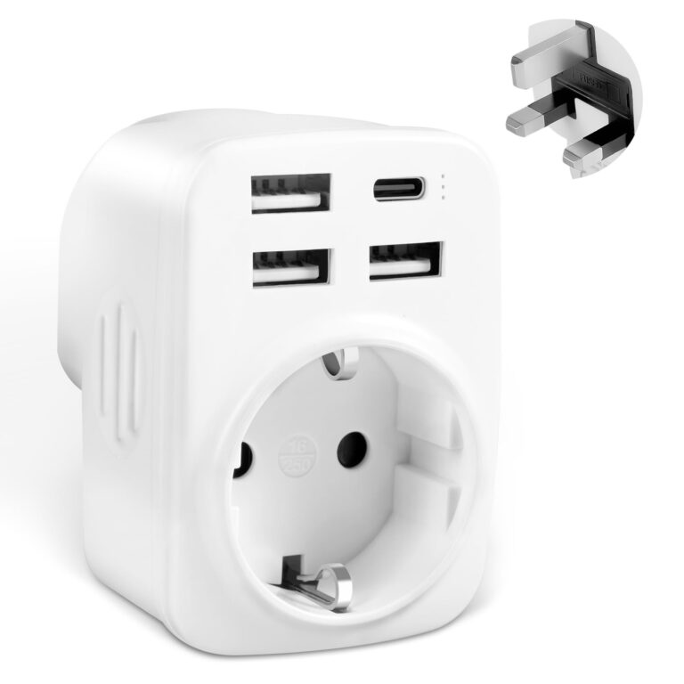 Adattatore Presa Inglese UK con 2 USB 2.4A per Italia e Dubai