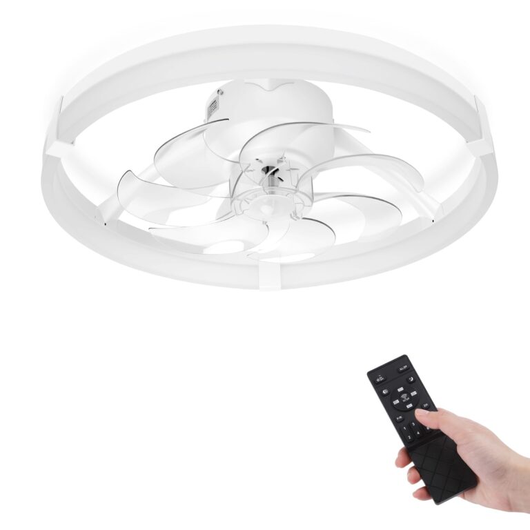 Aigostar Ventilatore da Soffitto con Luce e Telecomando, Lampadario con Ventilatore da Soffitto c...