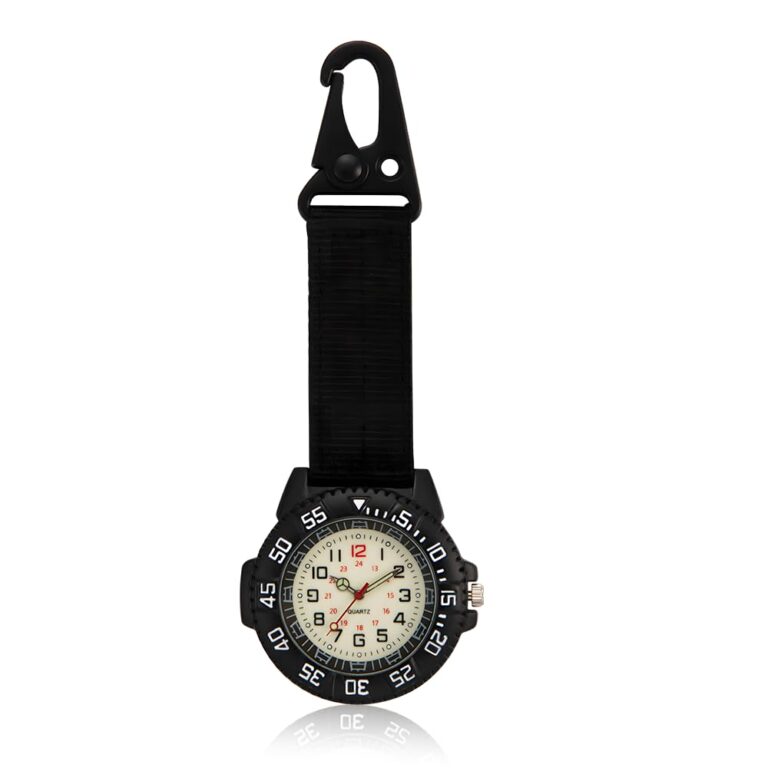 NAJILI Orologio da tasca con moschettone al quarzo, 42 mm