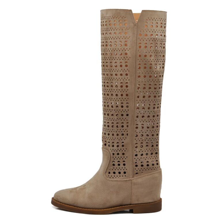 IF Fashion Stivaletti donna con zeppa interna traforati LY81-1