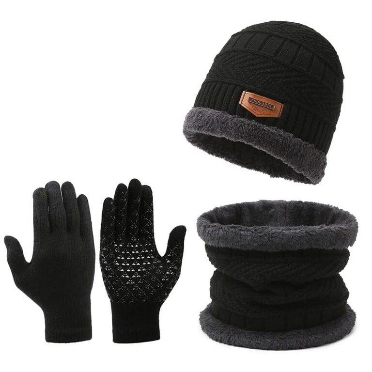 Set Invernale Unisex: Berretto, Sciarpa e Guanti Touch Screen in Pile