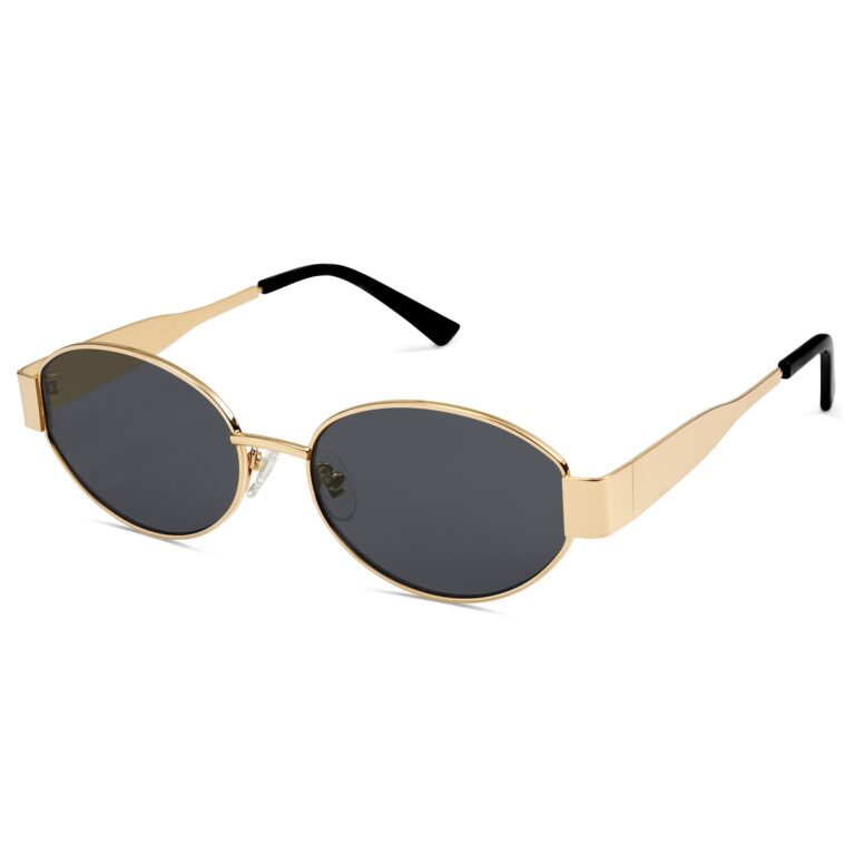 SOJOS SJ1217 Occhiali da Sole Ovali Retro in Metallo UV400