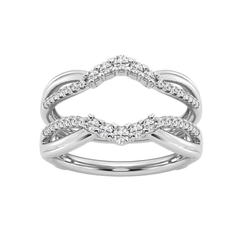 Anello fidanzamento moissanite 1 ct argento Sterling con enhancer