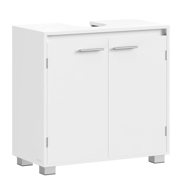VASAGLE Mobile Sottolavabo, Mobile da Bagno, 2 Scomparti dietro le Ante, per Diversi Tipi di Lavabi, con Piedini, 30 x 60 ...