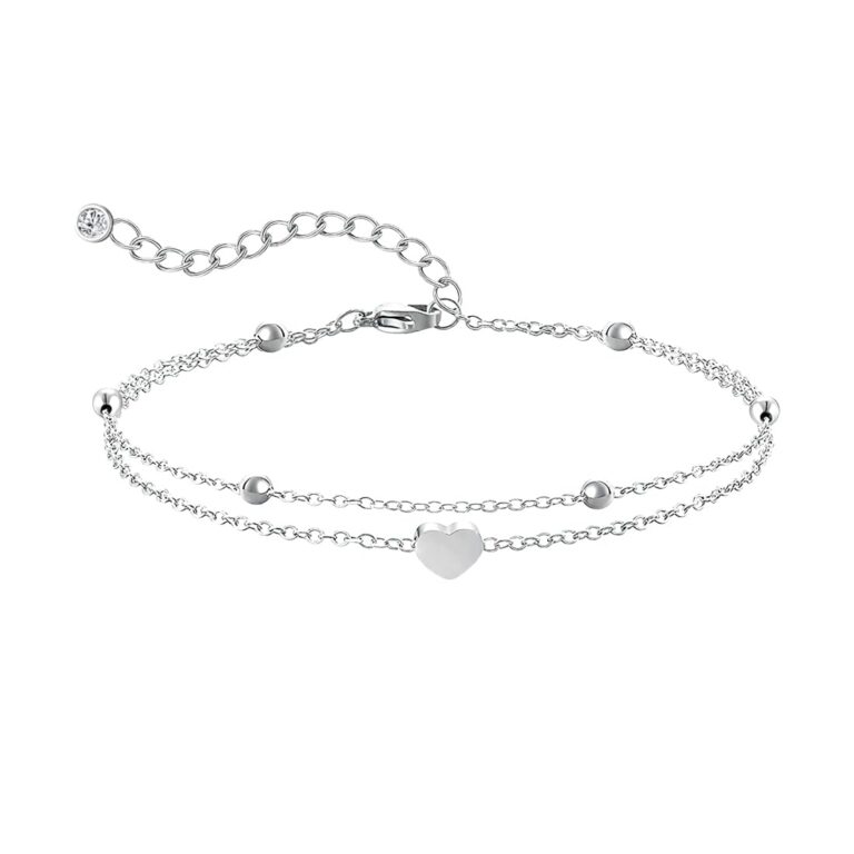 HUKUMA Cavigliera Donna in Argento - Catenina Sottile