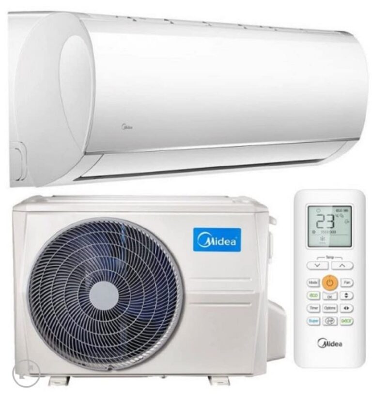 Condizionatore climatizzatore monosplit fisso 12000 btu classe di efficienza energetica A+++ con telecomando Gas R32 MIDEA