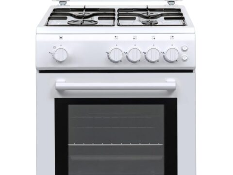 DL 554 GW Cucina a gas 4 fuochi con forno 50×50 cm Bianca