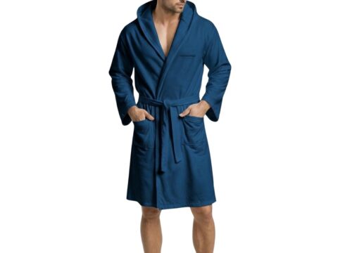 Intimitaly Accappatoio Microfibra Unisex con Cappuccio e Tasche