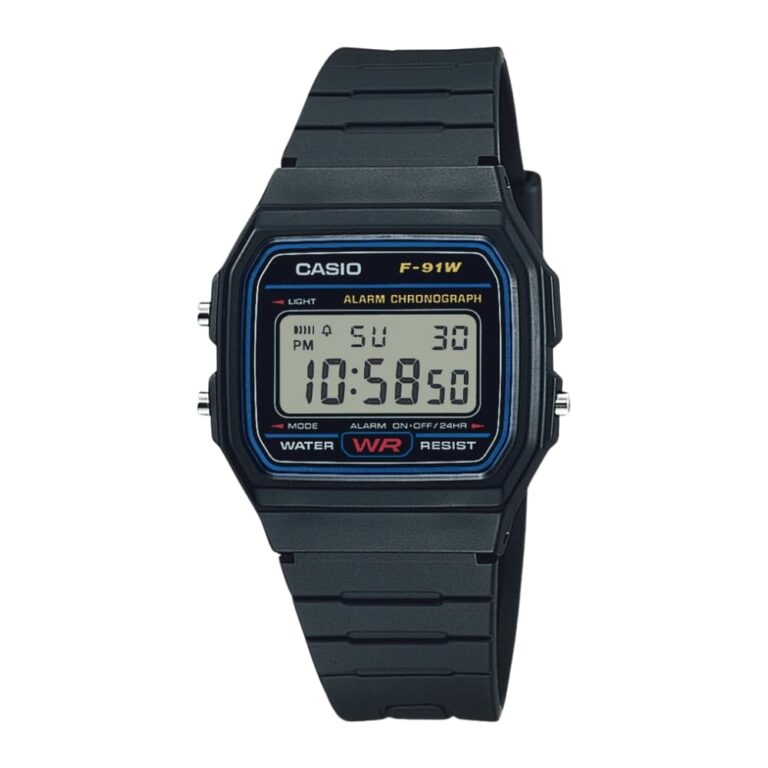Casio F91W-1 Orologio Digitale Classico con Cinturino in Resina Nera