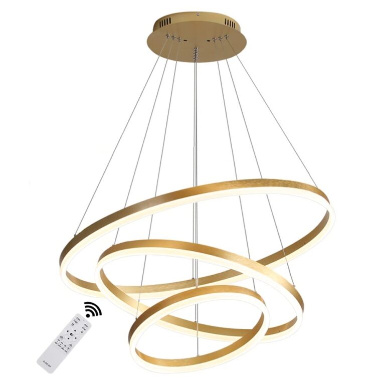BEHWU Moderna Lampada a Sospensione a LED Anelli Lampada a Sospensione Altezza Regolabile Lampada...