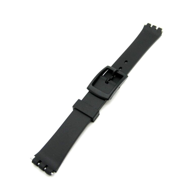 Cinturino di ricambio nero 12mm per Swatch da donna