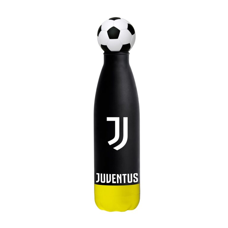 Seven Borraccia termica JUVENTUS Acciaio inox bpa free, 500ml, Copritappo in silicone, Mantenimento temperatura: caldo 12...