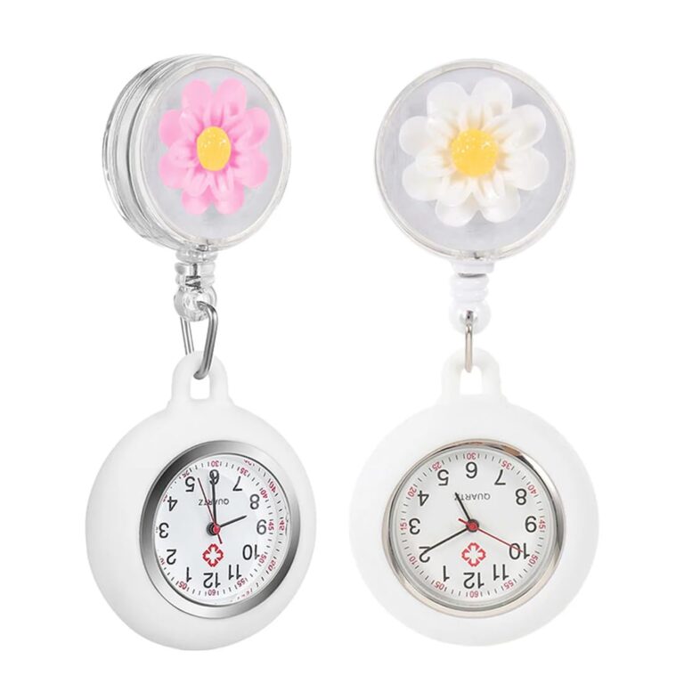 Orologio da infermiere da taschino, set 2 pezzi con lancetta dei secondi