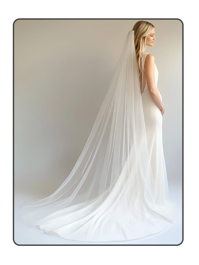 Velo Sposa Cattedrale 2T da 300 cm con Pettine