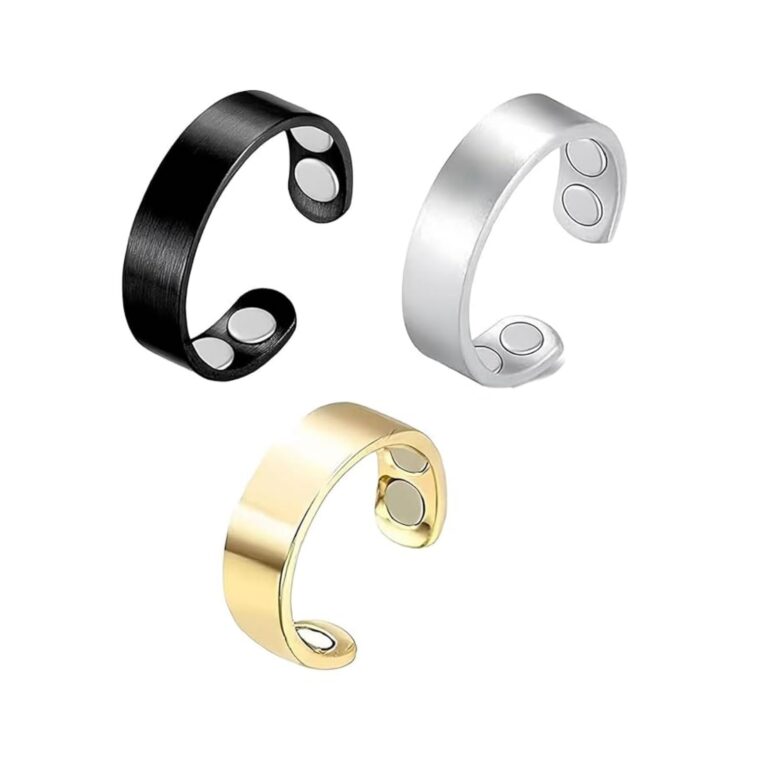 LEIIERUY Set 3 anelli magnetici regolabili in rame