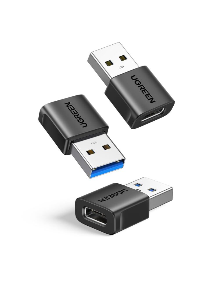 UGREEN Adattatore USB C USB A 3.1 10Gbps 3 Pezzi Convertitore Maschio a Femmina Type C Portatile Compatibile con iPhone 17...