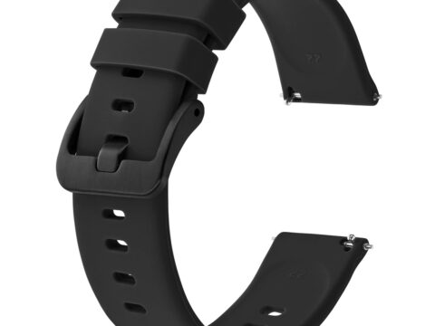 BISONSTRAP Cinturino Silicone con Sgancio Rapido 14-22mm