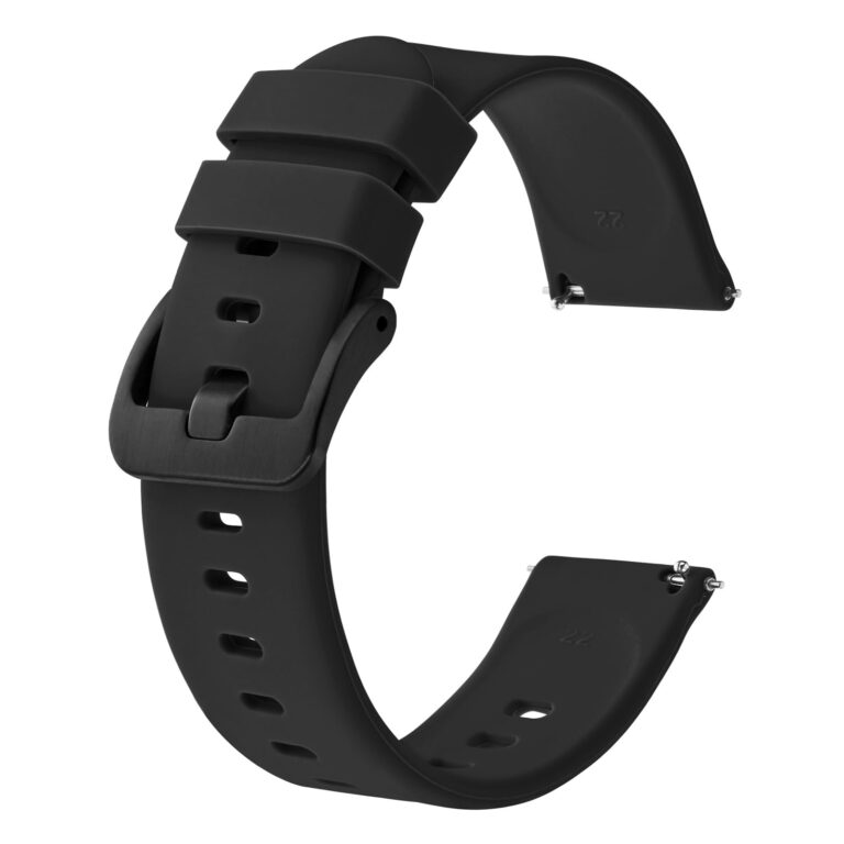 BISONSTRAP Cinturino Silicone con Sgancio Rapido 14-22mm