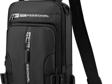 Mixroom Zaino Monospalla Z20 con Attacco USB Tracolla Regolabile