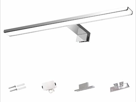 YIQAN Luce Specchio Bagno LED 30 cm 7W IP44 Alluminio 3-in-1