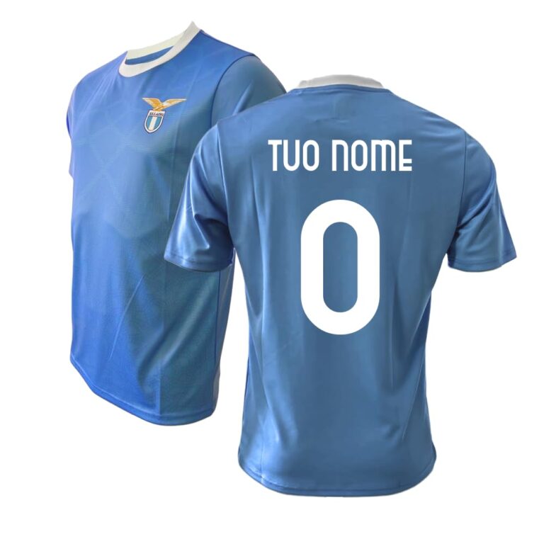 ZeroPlayer Maglia Replica Ufficiale Lazio Personalizzabile con Nome e Numero a Scelta, Modello Ho...