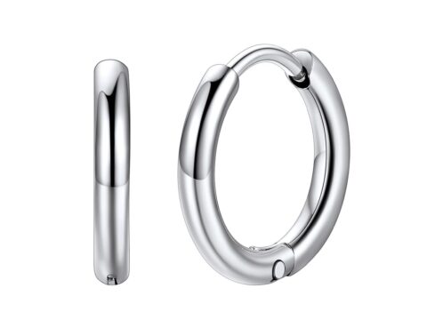 FaithHeart Orecchini a Cerchio Uomo Donna in Acciaio 316L